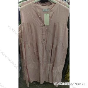 Šaty letné košeľové na široké ramienka dámske nadrozmerné (UNI XL / 3XL) TALIANSKÁ MÓDA IM720134