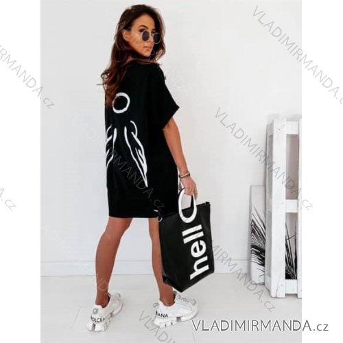 Šaty oversize krátky rukáv dámske (uni s / m) TALIANSKA Móda IMD20812