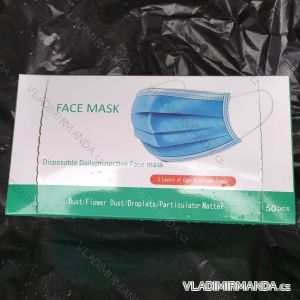 Ochranná tvárová rúška 3 vrstvová jednorazová (ONE SIZE) MADE IN CHINA ROUSKA16KC