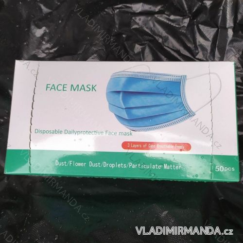 Ochranná tvárová rúška 3 vrstvová jednorazová (ONE SIZE) MADE IN CHINA ROUSKA16KC