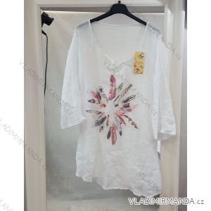 Blúzka 3/4 krátky rukáv dámska so šnúrkou okolo pása (uni L / XL) TALIANSKÁ MÓDA IM519466
