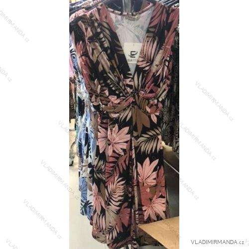 Šaty letné saténové na široké ramienka dámske (UNI S / M) TALIANSKÁ MÓDA IMM20756