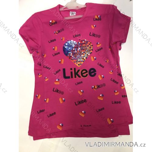 Tričko TikTok krátky rukáv dorast dievčenské (140-158) TURECKÁ VÝROBA TVB20124