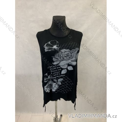 Tričko krátký rukáv dámské nadrozměrné (UNI XL-2XL) TURECKÁ MÓDA TME200299