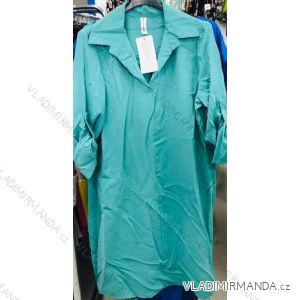 Šaty letní košilové 3/4 dlouhý rukáv dámské (UNI S/M) ITALSKÁ MÓDA IMM20837