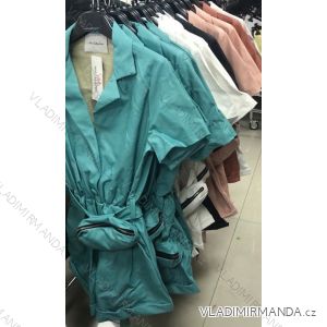 Šaty letní košilové krátký rukáv s ledvinkou dámské (UNI S/M) ITALSKÁ MODA IMM20841