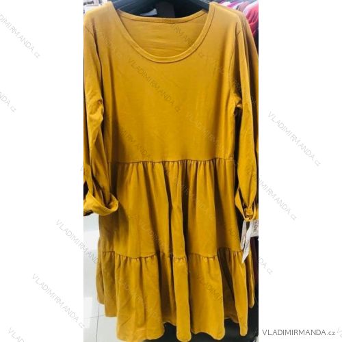 Šaty letní bavlněné dlouhý rukáv dámské (UNI S/M) ITALSKÁ MODA IMM20865