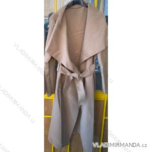 Kabát flaušový dlouhý dámský (S/M ONE SIZE) ITALSKÁ MÓDA IMD21086