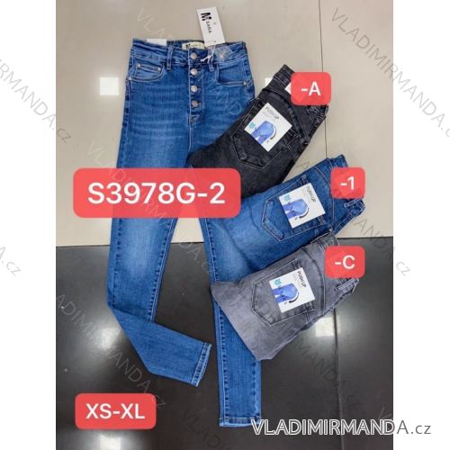 Kalhoty rifle jeans dlouhé push up dámské (XS-XL) M.SARA MA620S3978G-2