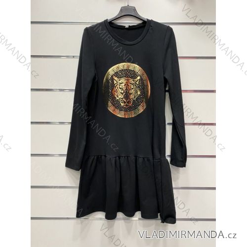 Šaty letní dlouhý rukáv dámské (UNI S/L) ITALSKÁ MÓDA IMK20358