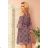 292-3 MARINA flimsy dress with a neckline - Moroccan pattern