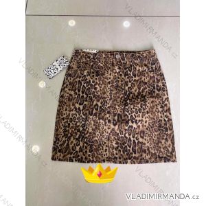 Sukně riflová s leopardím vzorem krátká dámská (XS-XL) MA520598