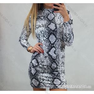 Šaty rolák elegantní dámské dlouhý rukáv (S/M ONE SIZE) ITALSKÁ MODA IMM219851