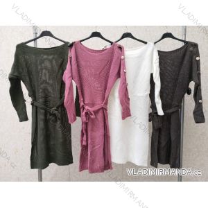 Šaty úpletové svetrové dlouhý rukáv dámské (UNI S/L) ITALSKÁ MÓDA IMY20183