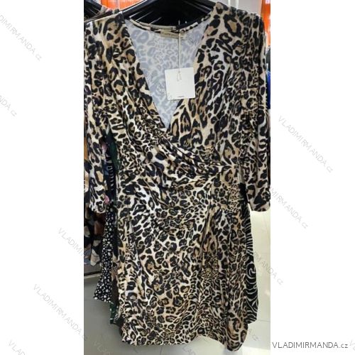 Šaty elegantní dlouhý rukáv dámské (UNI S/M) ITALSKÁ MODA IMM201090