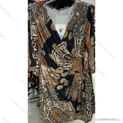 Šaty elegantní dlouhý rukáv dámské (UNI S/M) ITALSKÁ MODA IMM201091