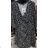 Šaty elegantní dlouhý rukáv dámské (UNI S/M) ITALSKÁ MODA IMM201092