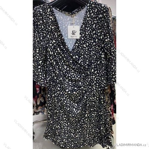 Šaty elegantní dlouhý rukáv dámské (UNI S/M) ITALSKÁ MODA IMM201092
