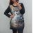 Tunika Tričko dlouhý rukáv dámská nadrozměr (uni XL-XXL) Turecká moda TME20110