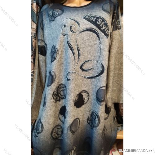 Tunika Tričko dlouhý rukáv dámská nadrozměr (uni XL-XXL) Turecká moda TME200925