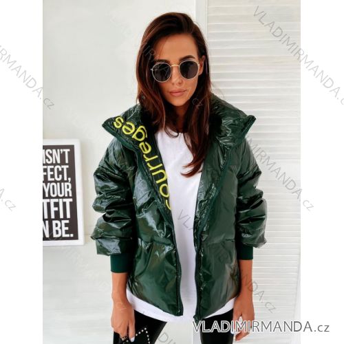 Bunda zimní lesklá dámská (UNI S/M) ITALSKÁ MÓDA IMK20963