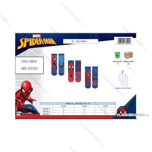 Ponožky spiderman dětské dorost chlapecké (23-34) SETINO SP2022-0834