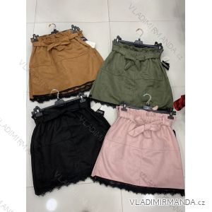 Sukně koženka-semiš dámská (S-XL) ITALSKÁ MÓDA IMWA200980