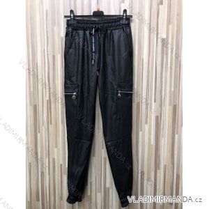 Kalhoty kožené dlouhé dámské (S-2XL) ITALSKá MODA IMP20010