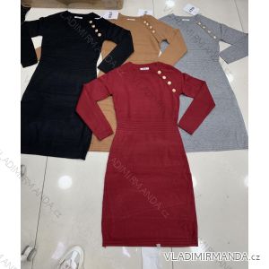 Šaty pletené dlouhý rukáv dámské (UNI S/L) ITALSKÁ MÓDA IMWA20206