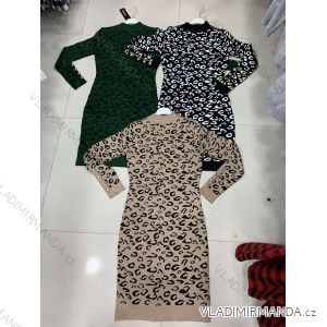 Šaty pletené dlouhý rukáv dámské (UNI S/L) ITALSKÁ MÓDA IMWA20242