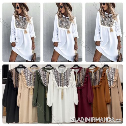 Šaty dlouhý rukáv dámské (UNI S/L) ITALSKÁ MÓDA IMWA20312