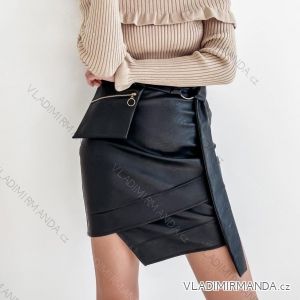 Sukně koženková krátká dámská (S-XL) ITALSKÁ MÓDA IMWD20354