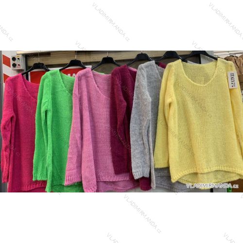 Svetr pletený dlouhý rukáv dámský (UNI S/L) ITALSKÁ MÓDA IMWA20547