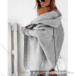 Cardigan pletený teplý dlouhý rukáv dámský (S/M/L ONE SIZE) ITALSKÁ MÓDA IMWL21153