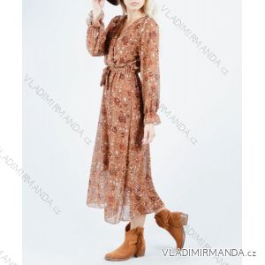 Šaty dlouhé elegantní dlouhý rukáv dámské (UNI S/L) ITALSKÁ MÓDA IMWD20411