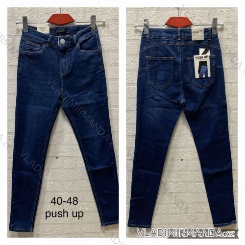 Rifle jeans push up dlhé damské nadrozmer (40-48) JEANS JWA20006