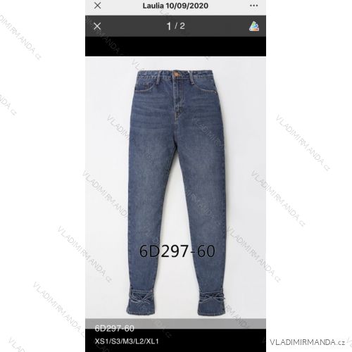 Rifle jeans vysoký pas dlhé damské (XS-XL) LAULIA JWA20011