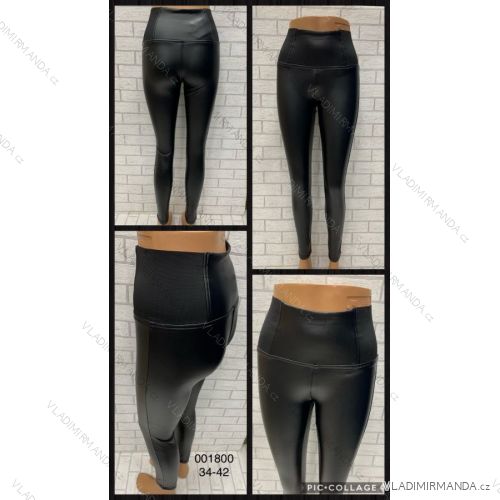 Legíny/Kalhoty koženkové dlouhé dámské (34-42) JEANS JWA20026