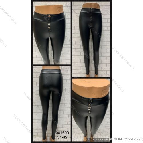Legíny/Kalhoty koženkové dlouhé dámské (34-42) JEANS JWA20027