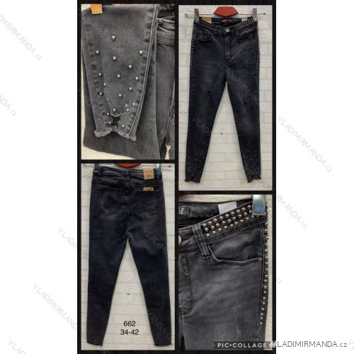 Rifle jeans vysoký pas dlhé damské (34-42) JEANS JWA20058