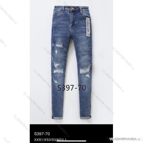 Rifle jeans vysoký pas dlhé damské (XXS-L) LAULIA JWA20069
