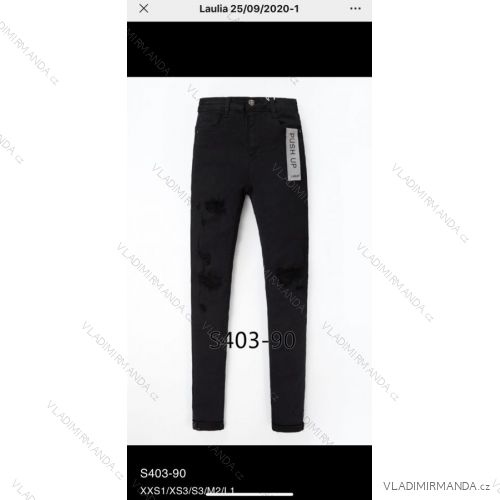 Rifle jeans push up vysoký pas dlhé damské (XXS-L) LAULIA JWA20073