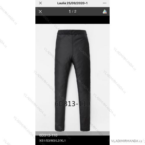 Legíny/Kalhoty koženkové dlouhé dámské (XS-XL) LAULIA JWA20079