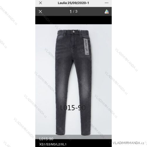 Rifle jeans push up vysoký pas dlhé damské (XS-XL) LAULIA JWA20084