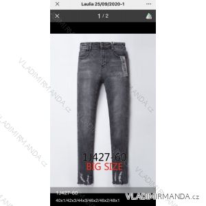 Rifle jeans vysoký pas dlhé damské nadrozmer (40-48) LAULIA JWA20096