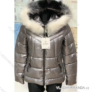 Bunda s kožíškem dámská (3XL-7XL) POLSKÁ MÓDA HTT20011