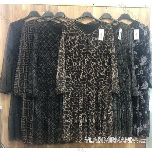 Šaty elegantní dlouhý rukáv dámské (UNI S/L) ITALSKÁ MÓDA IMWA20705