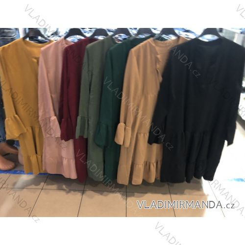 Šaty elegantní dlouhý rukáv dámské oversize (UNI S/L) ITALSKÁ MÓDA IMWA20763