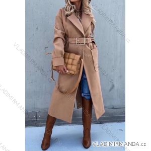 Kabát s páskem dlouhý rukáv dámský (S-XL) ITALSKÁ MÓDA IMWD20441