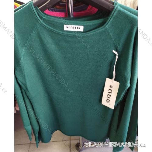 Tunika dlhý rukáv dámska nadrozmerná (UNI XL-2XL) TALIANSKÁ MÓDA IM7201006